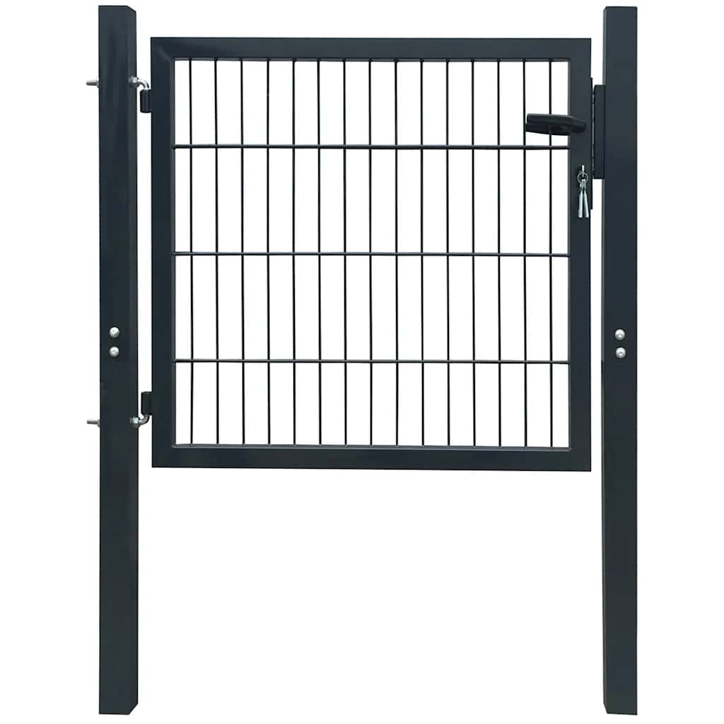 Vidaxl hekpoort staal antraciet 100x100 cm