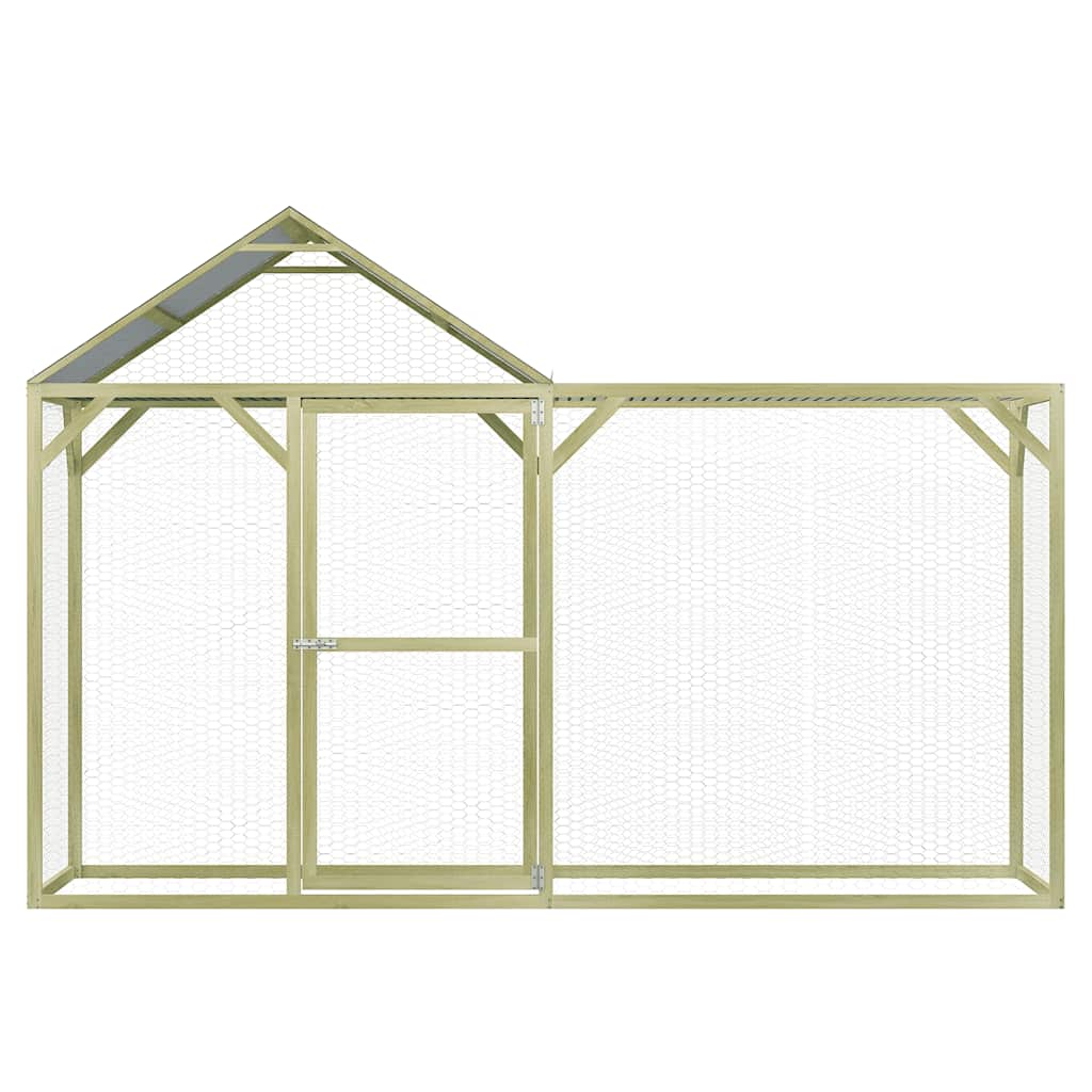 Vidaxl kippenhok 3x1,5x2 m staal