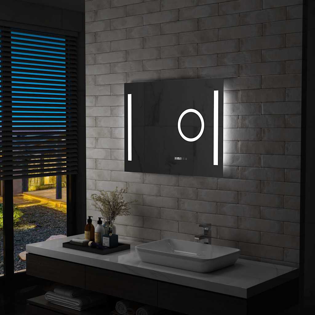 Vidaxl badkamerspiegel led met aanraaksensor 80x60 cm