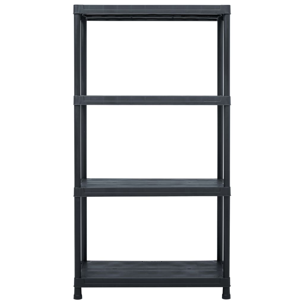 Vidaxl opbergrek 100 kg 60x30x138 cm kunststof zwart