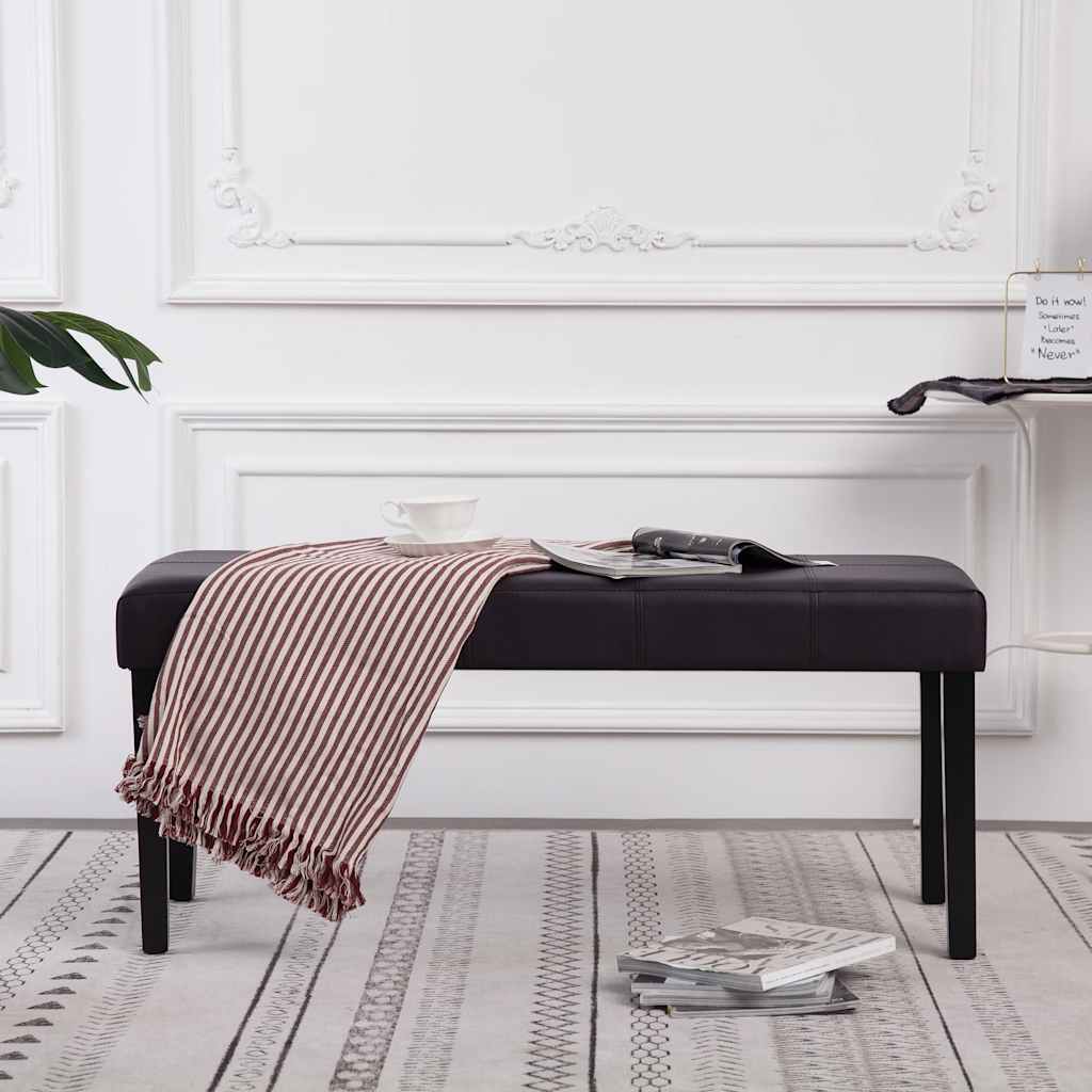 Vidaxl bankje 106 cm kunstleer bruin