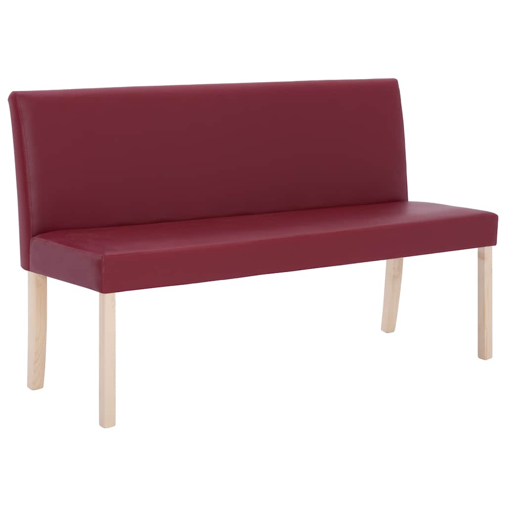Vidaxl bankje 139,5 cm kunstleer wijnrood