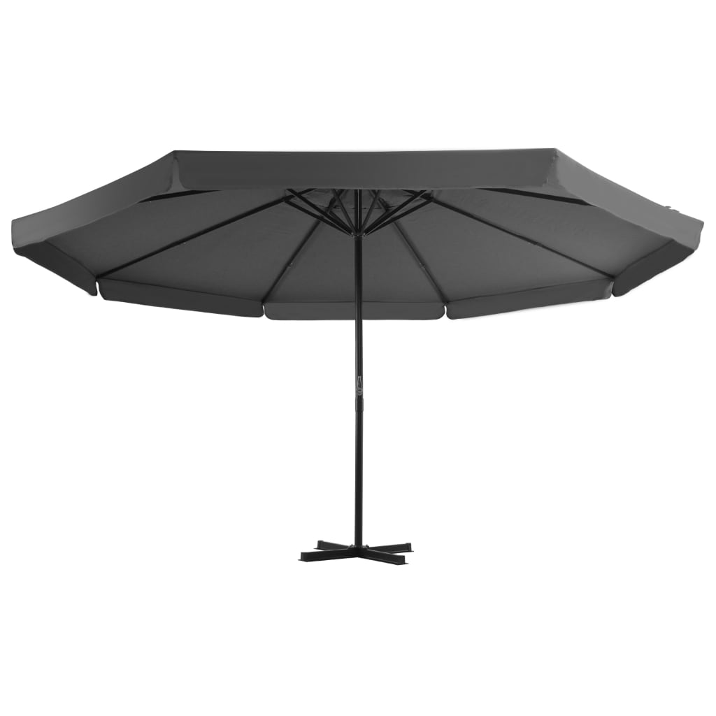 Vidaxl parasol met draagbare voet antracietkleurig