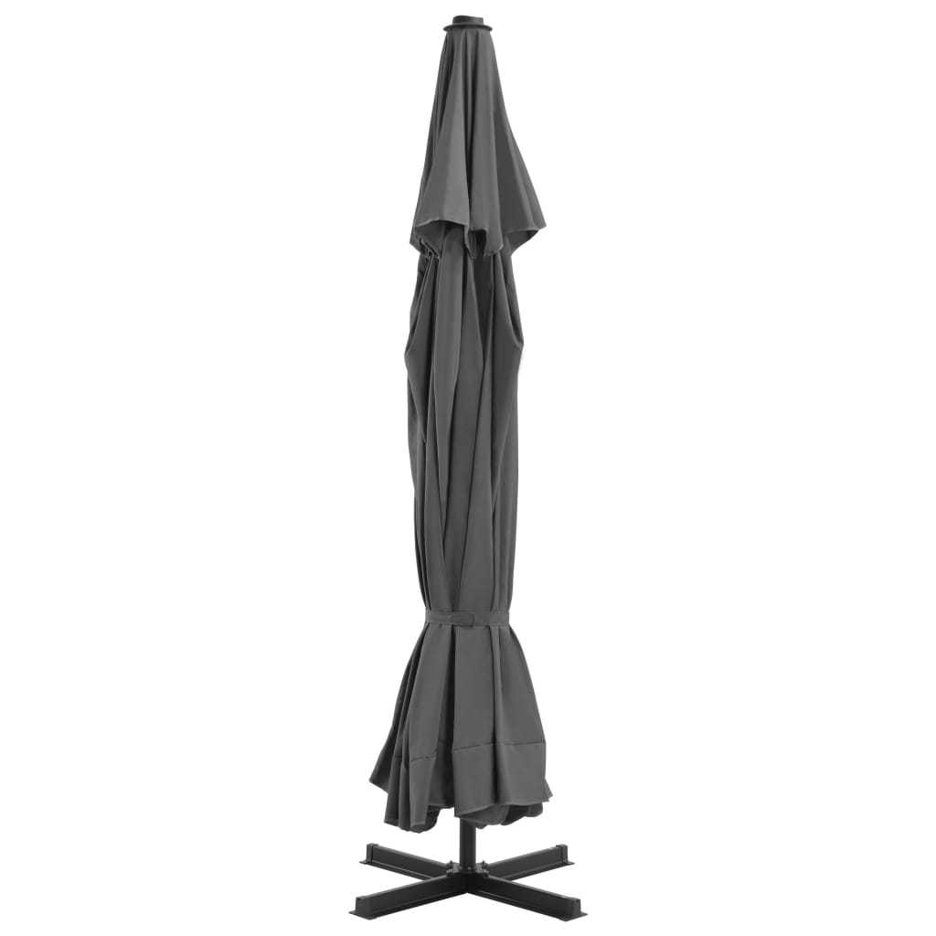 Vidaxl parasol met draagbare voet antracietkleurig