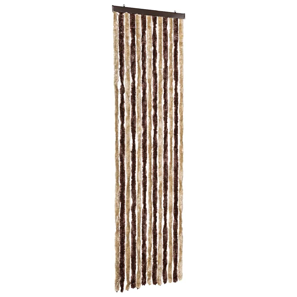 Vidaxl vliegengordijn 56x185 cm chenille beige en lichtbruin