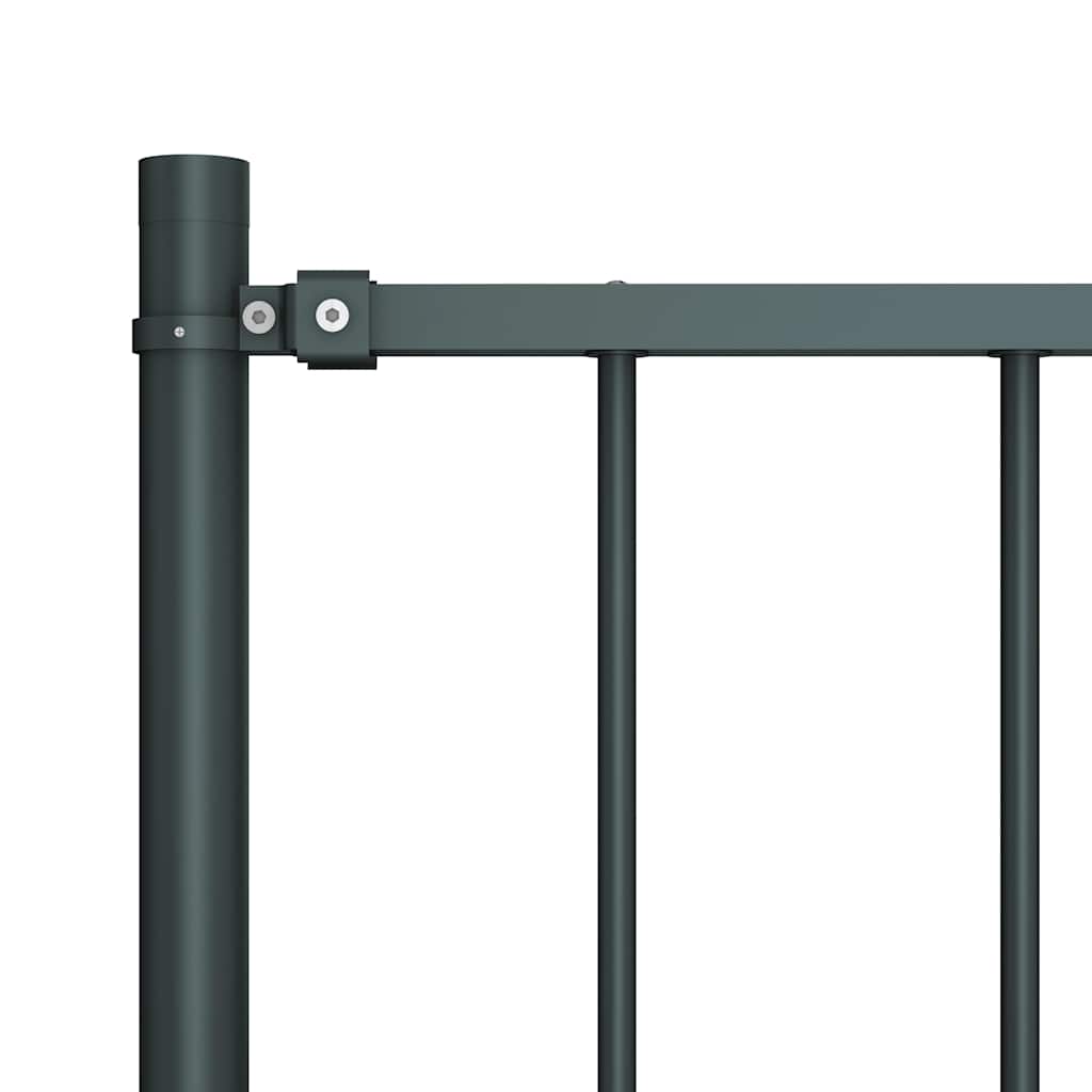 Vidaxl schuttingpaneel met palen gepoedercoat staal 1,81x1,25 m antraciet