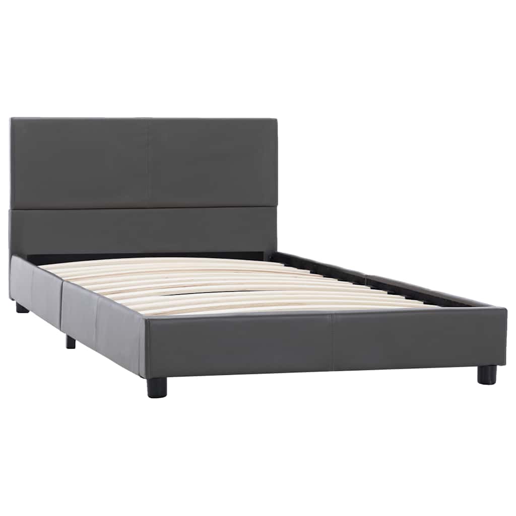 Vidaxl bedframe kunstleer grijs 100x200 cm
