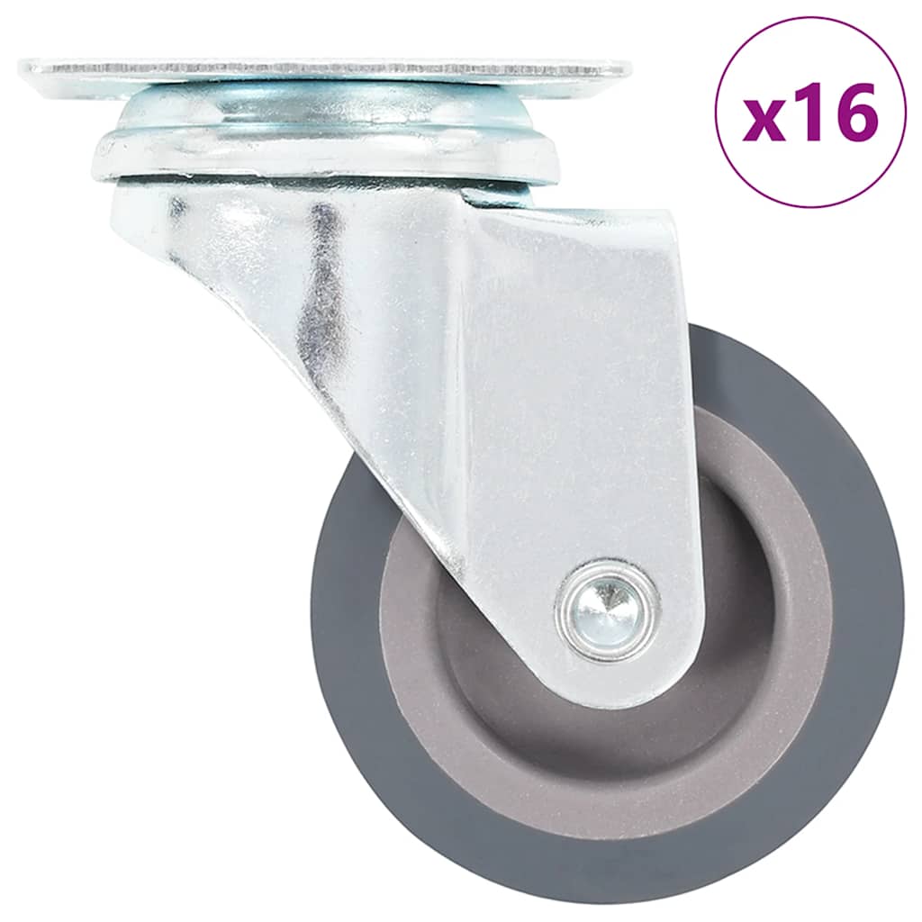 Vidaxl 16 st zwenkwielen 50 mm