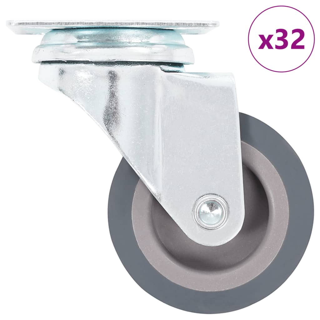 Vidaxl 32 st zwenkwielen 50 mm