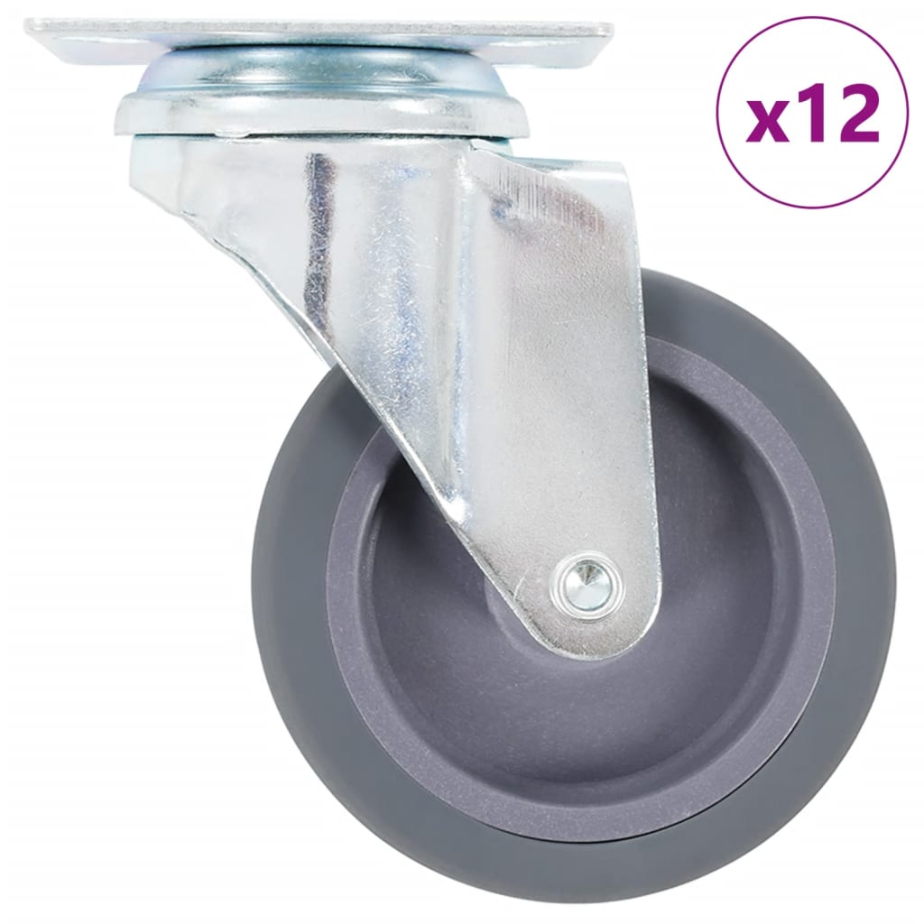Vidaxl 12 st zwenkwielen 75 mm