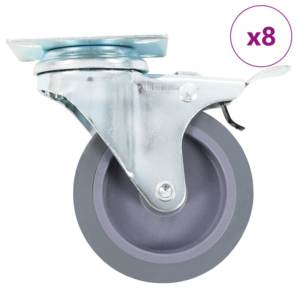Vidaxl 8 st zwenkwielen 75 mm
