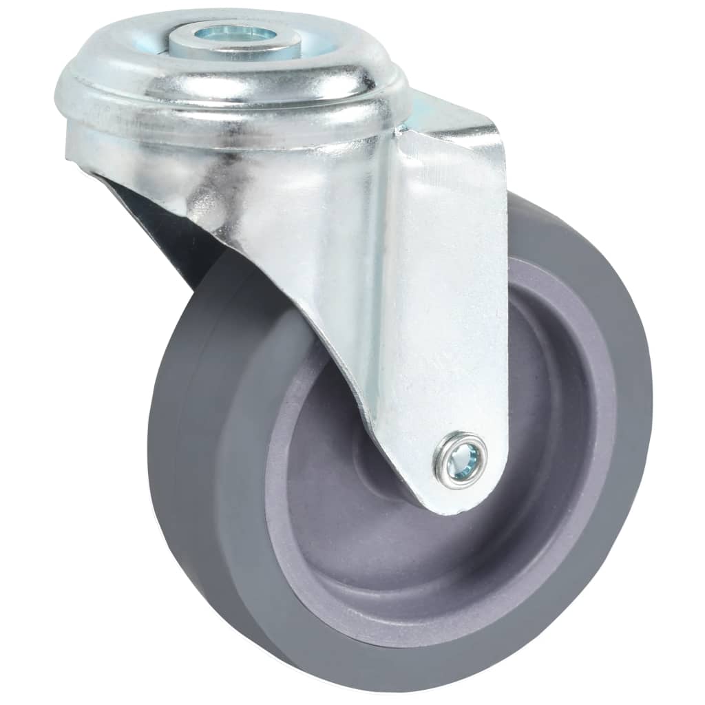 Vidaxl 8 st zwenkwielen met boutgaten 75 mm