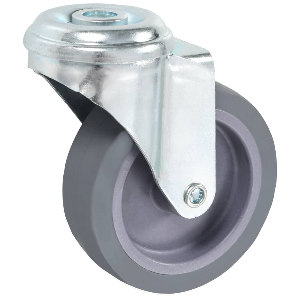 Vidaxl 12 st zwenkwielen met boutgaten 75 mm