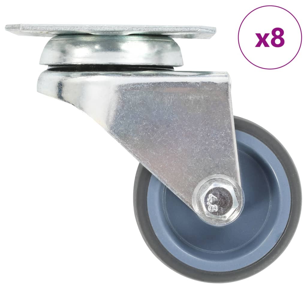 Vidaxl 8 st zwenkwielen dubbel 50 mm