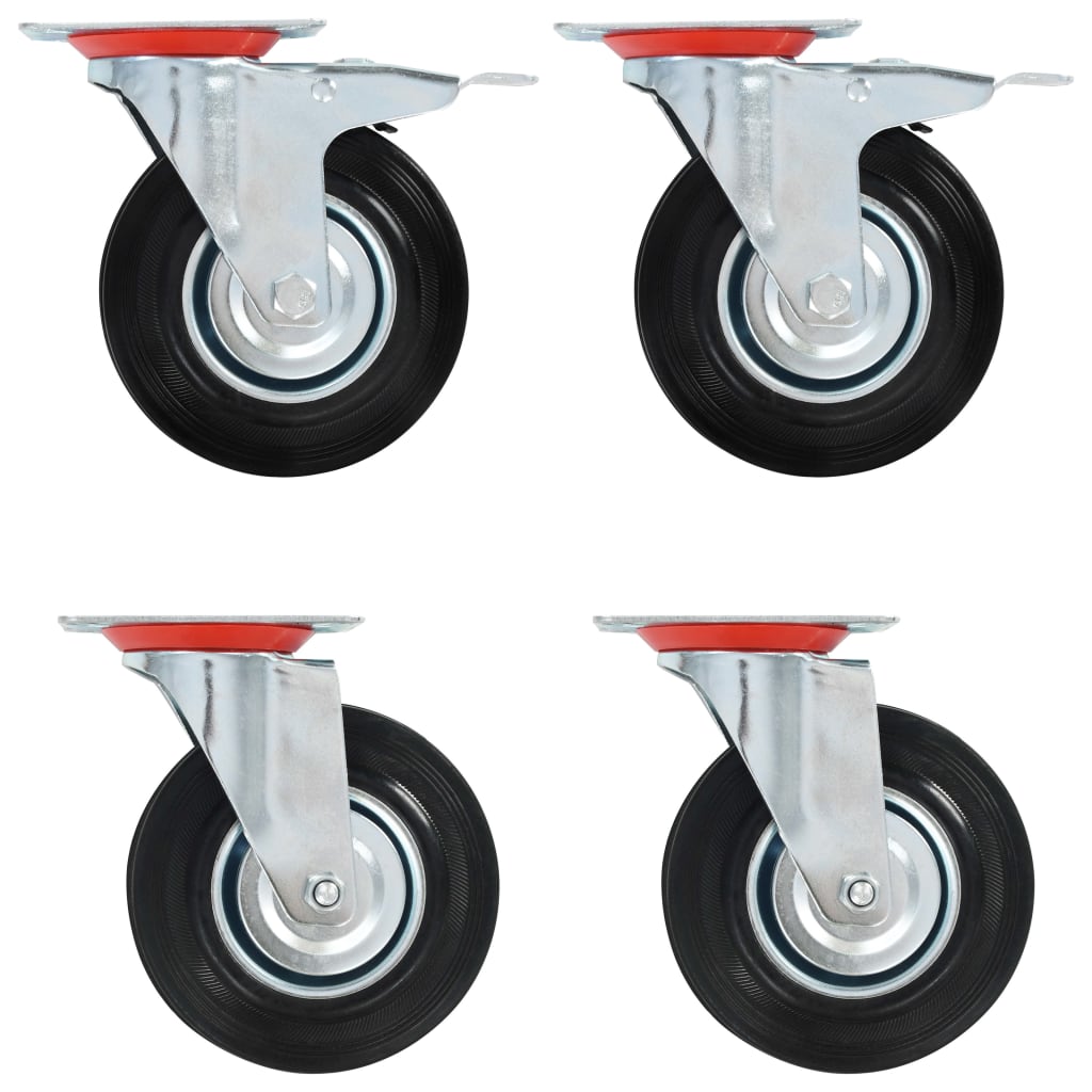 Vidaxl 12 st zwenkwielen 125 mm