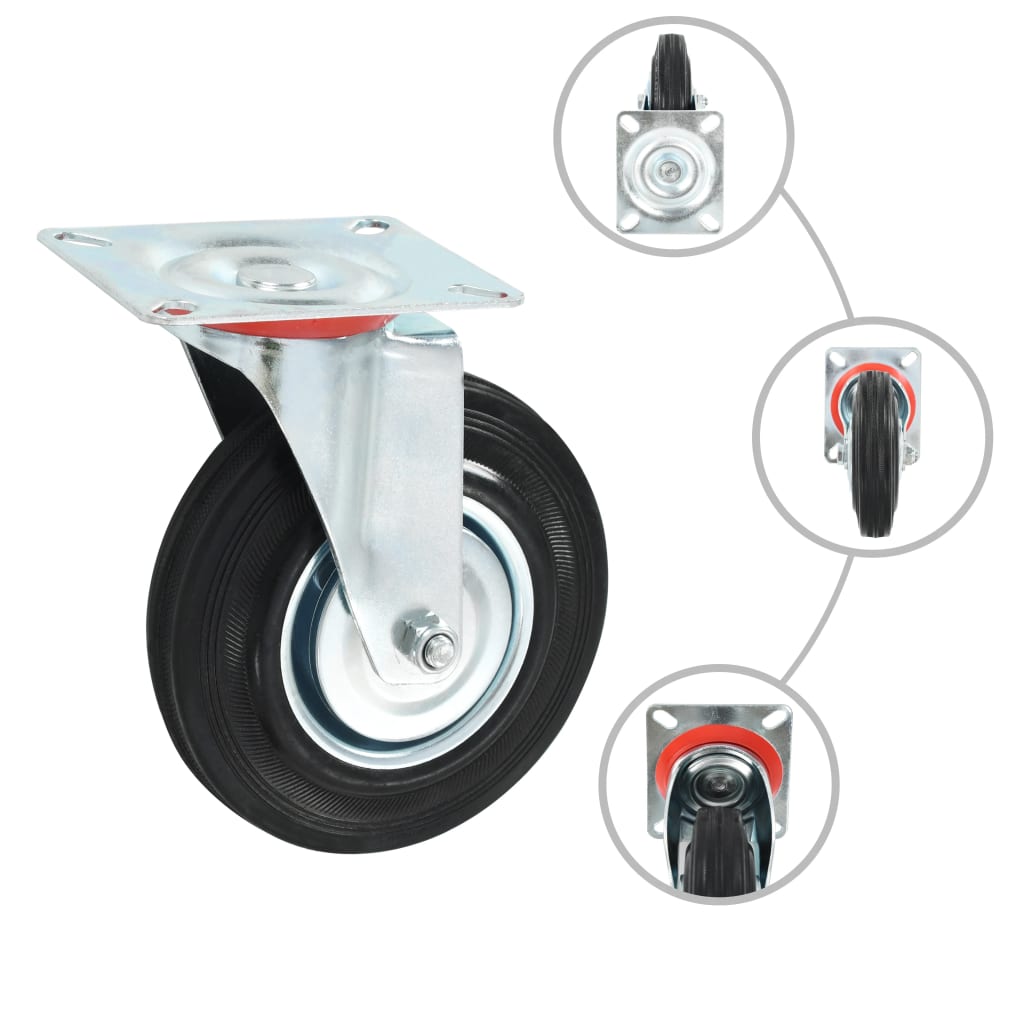 Vidaxl 12 st zwenkwielen 125 mm