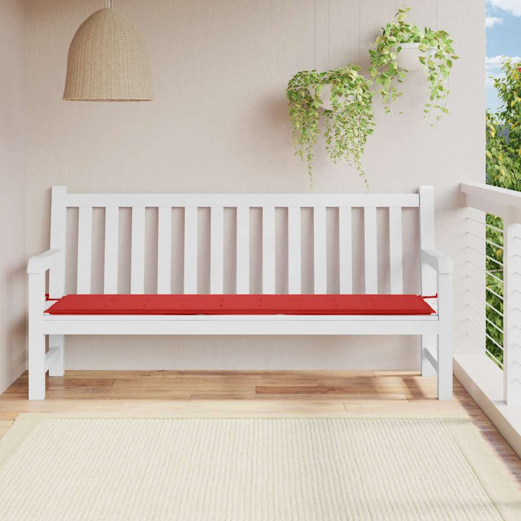 Vidaxl tuinbankkussen 200x50x4 cm oxford stof rood