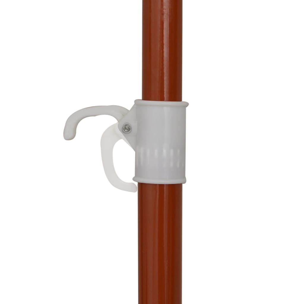 Vidaxl parasol met stalen paal 300 cm taupe