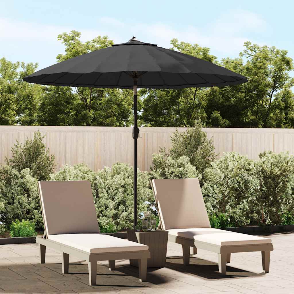 Vidaxl parasol met aluminium paal 270 cm zwart