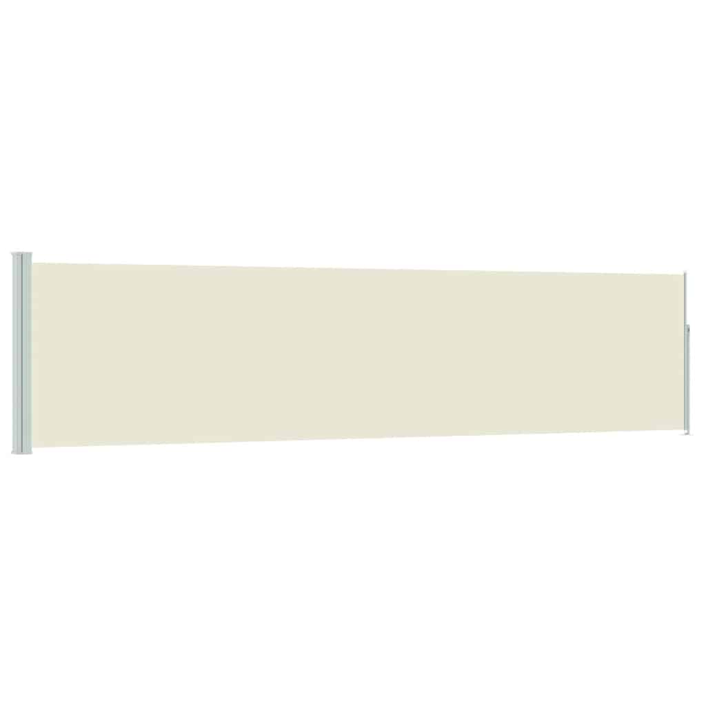 Vidaxl tuinscherm uittrekbaar 120x500 cm crème
