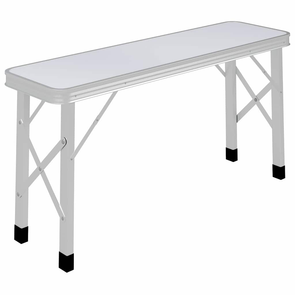 Vidaxl campingtafel inklapbaar met 2 banken aluminium wit