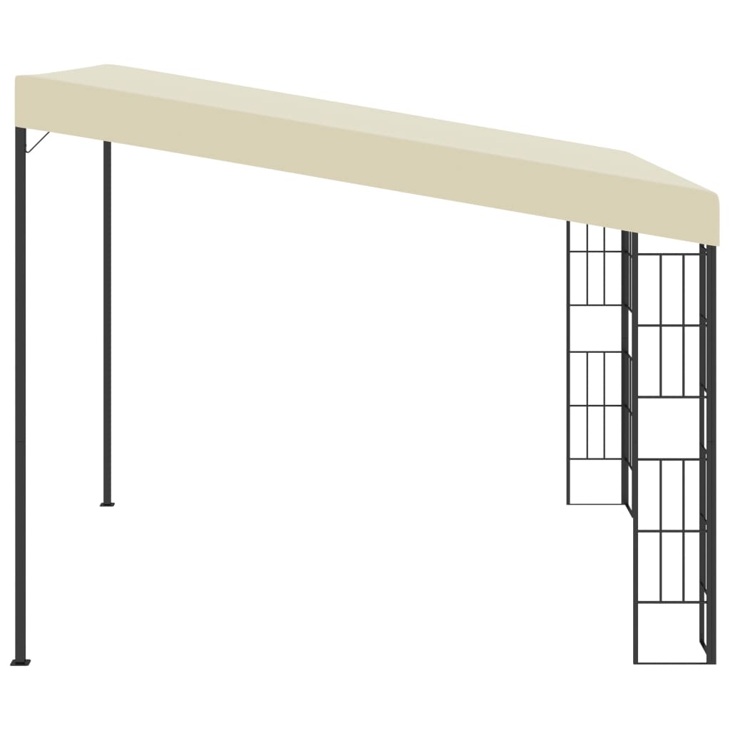 Vidaxl wandprieel 3x3 m stof crèmekleurig