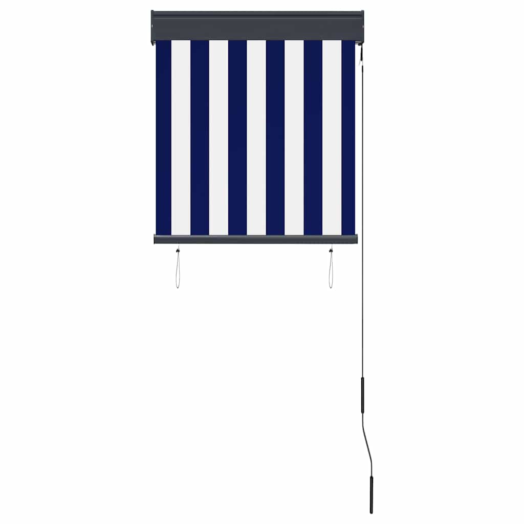 Vidaxl rolgordijn voor buiten 60x250 cm blauw en wit