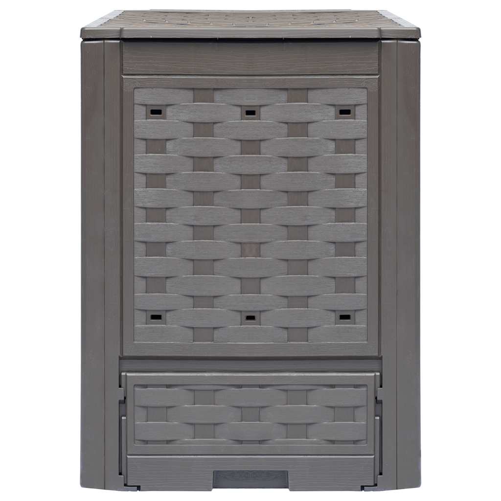 Vidaxl compostbakken 2 st 600 l 60x60x83 cm kunststof rattan bruin