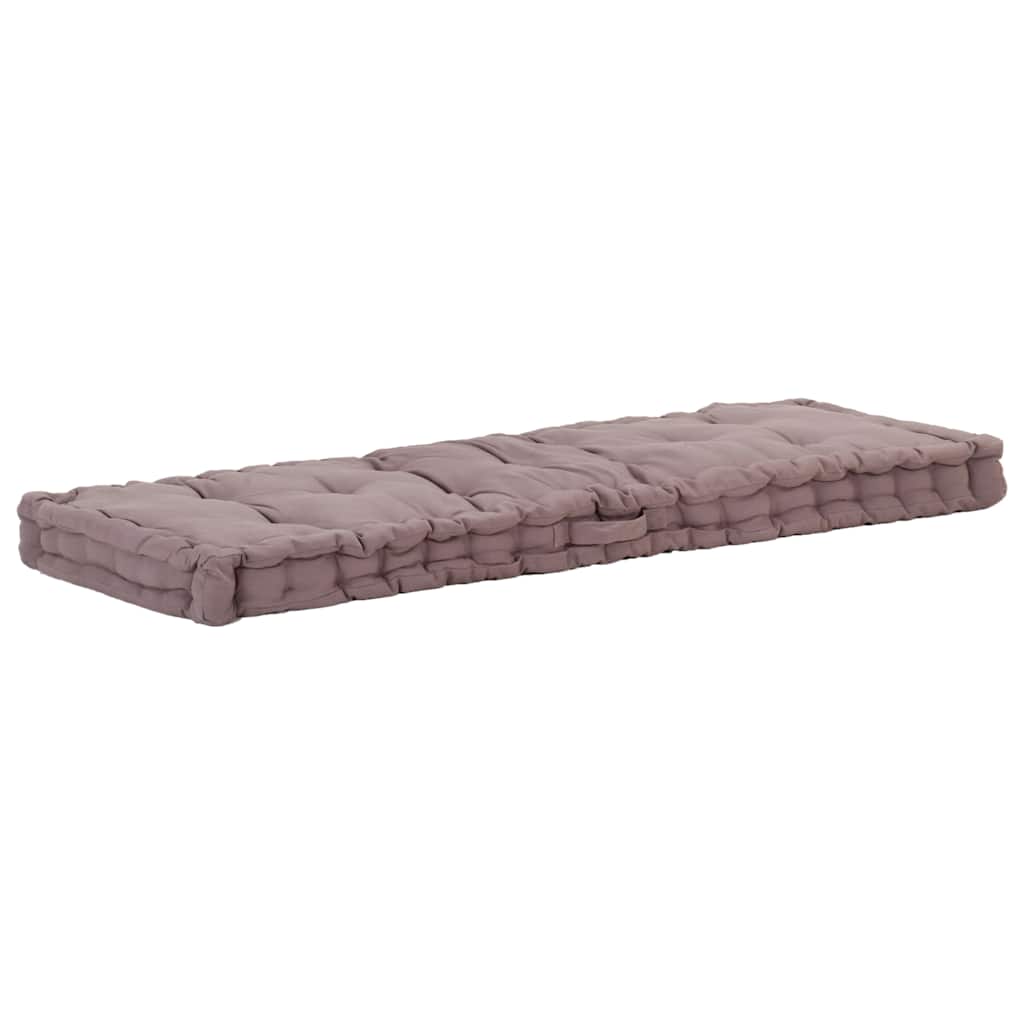 Vidaxl palletvloerkussen 120x40x7 cm katoen taupe