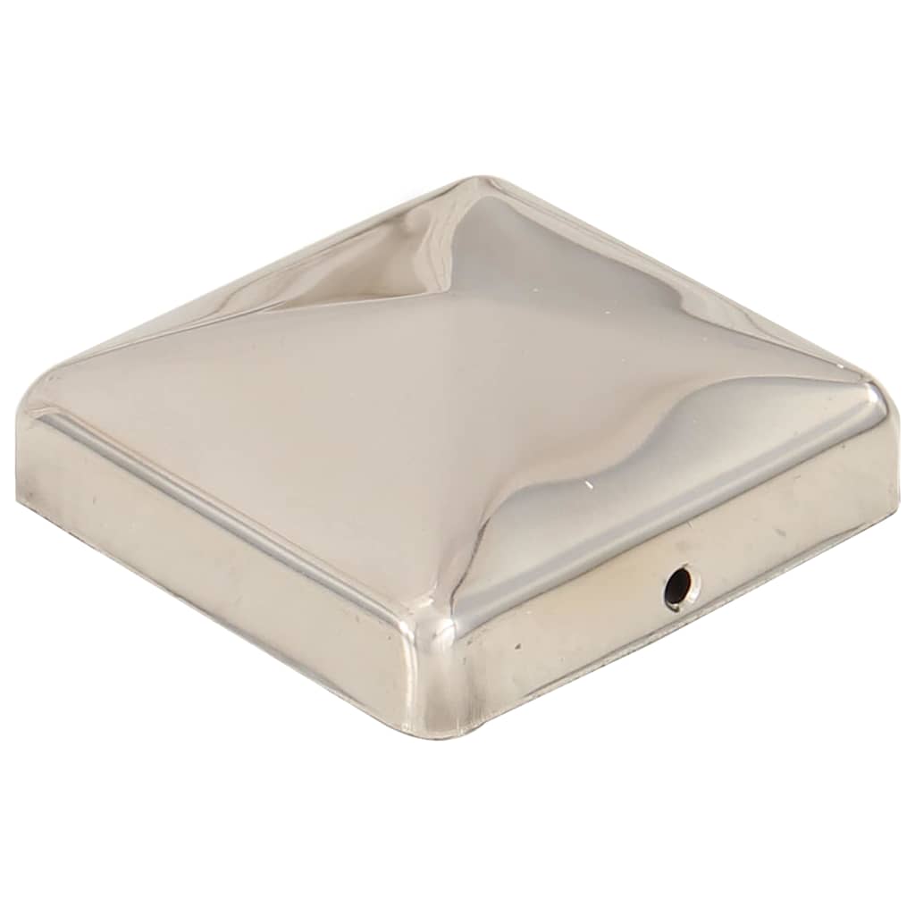 Vidaxl paalkappen 6 st piramide 71x71 mm roestvrij staal