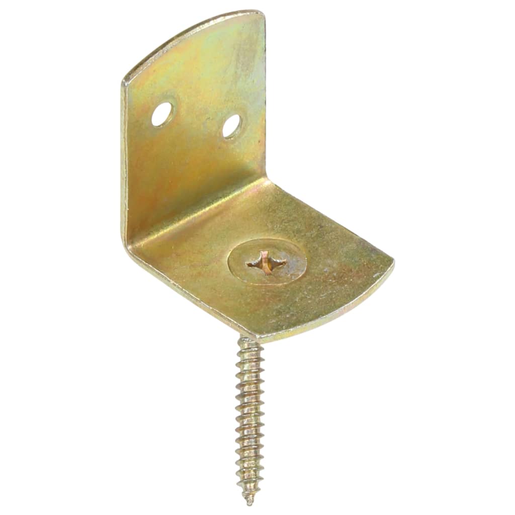 Vidaxl hekpaneelbeugels 24 st l-vorm gegalvaniseerd metaal