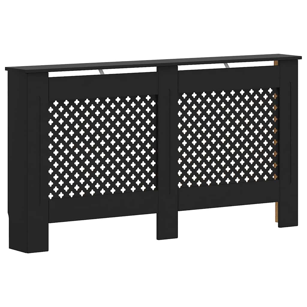 Vidaxl radiatorombouw 152x19x81,5 cm mdf zwart