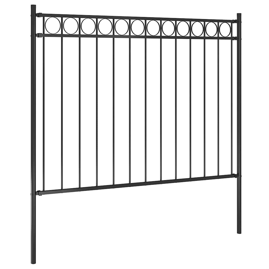 Vidaxl tuinhek staal 1,81x1 m zwart