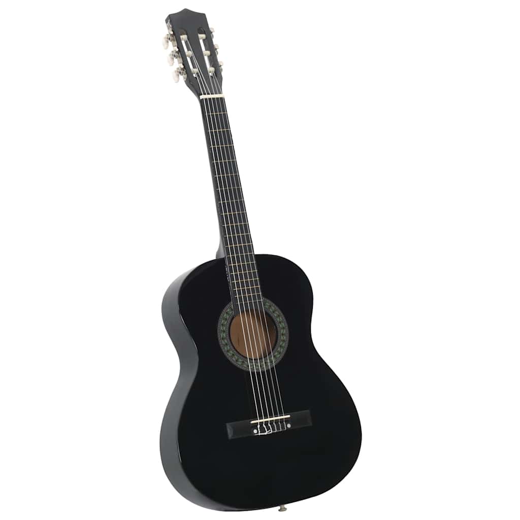 Vidaxl 8-delige gitaarset klassiek beginner 3 4 36 zwart