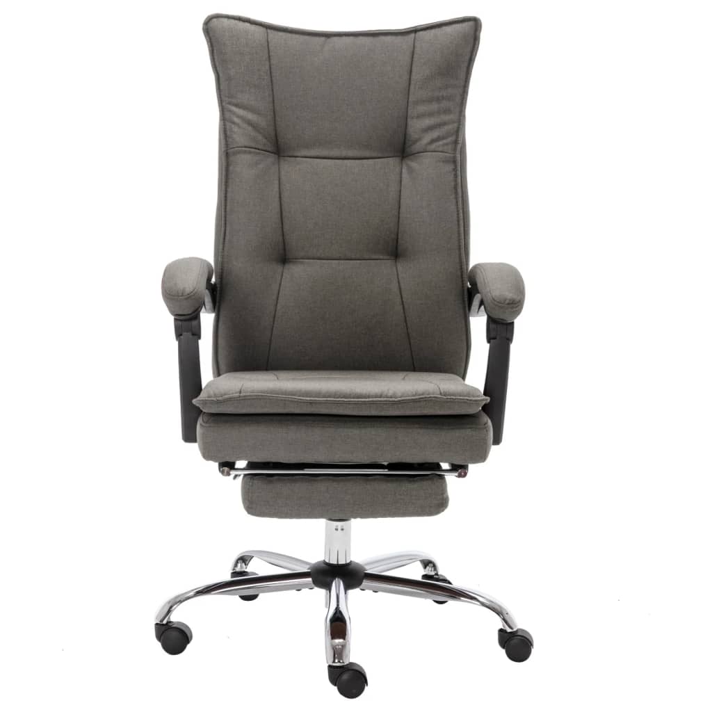 Vidaxl kantoorstoel stof grijs