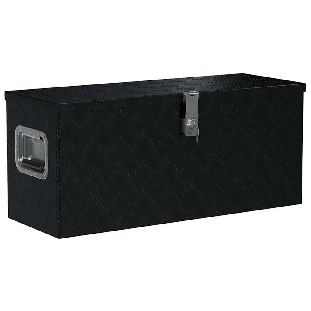 Vidaxl aluminium kist 80x30x35 cm zwart