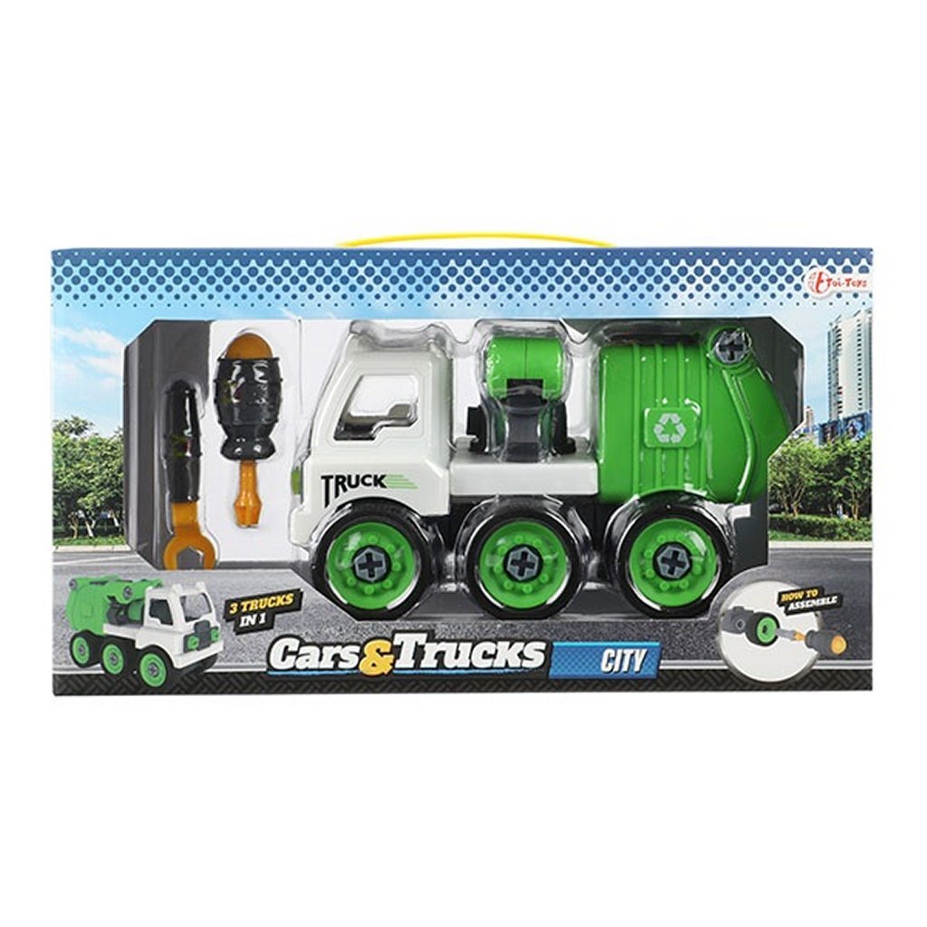 Cars trucks 3in1 vuilniswagen
