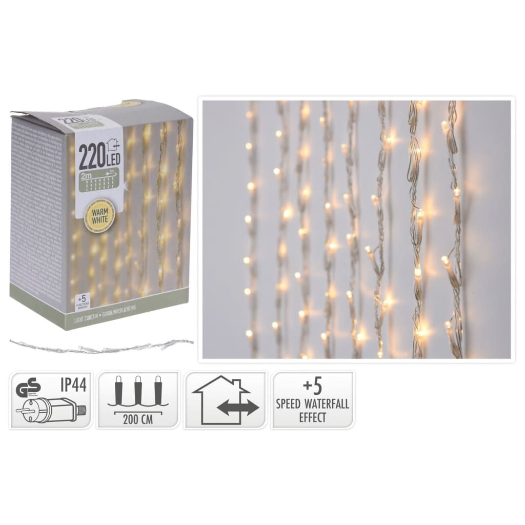 Ambiance lichtgordijn met 220 led's