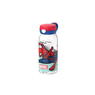 Mepal drinkfles met flipdop campus - 600 ml - waterfles kinderen - lekdicht - hygiënische deksel - spiderman