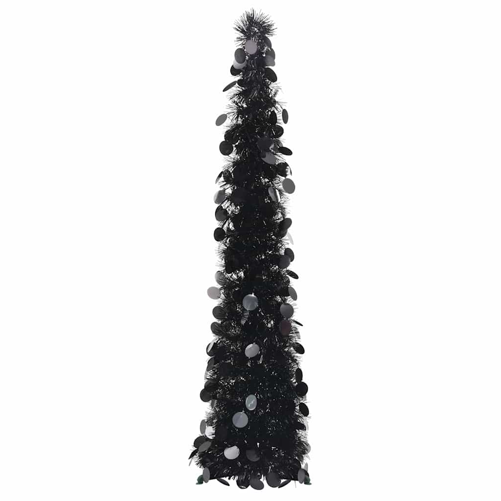 Vidaxl kunstkerstboom pop-up 120 cm pet zwart