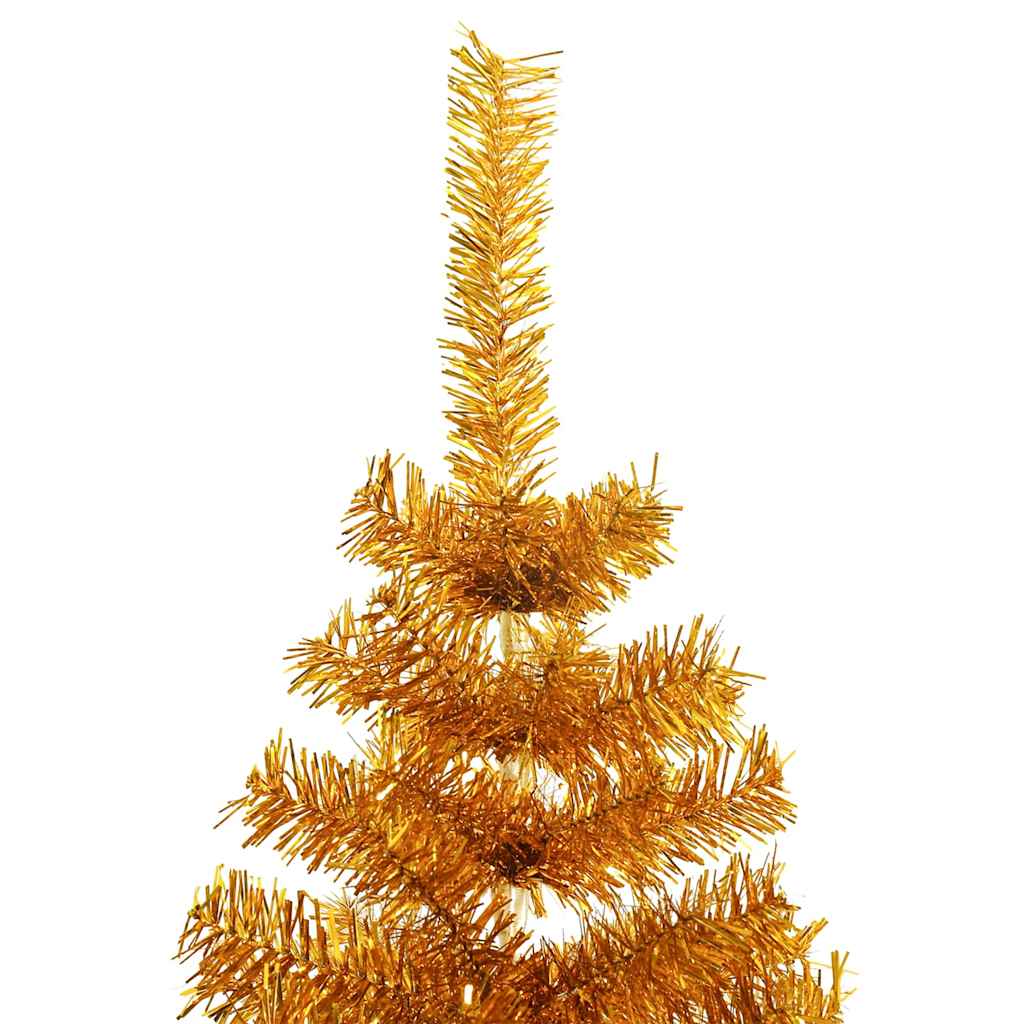 Vidaxl kunstkerstboom met standaard 180 cm pet goudkleurig
