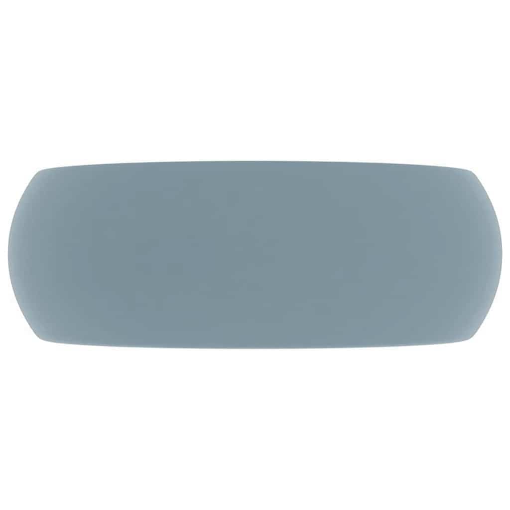 Vidaxl wastafel rond 40x15 cm keramiek mat lichtblauw