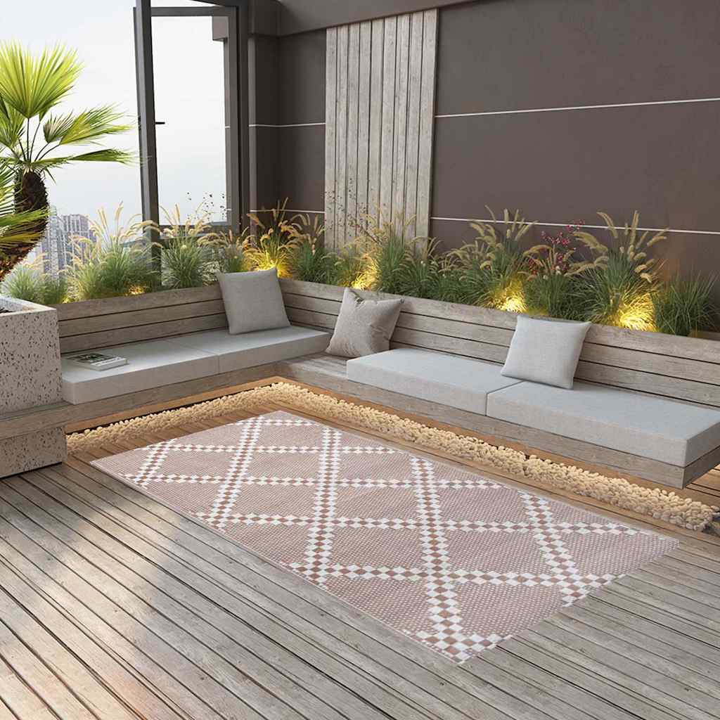 Vidaxl buitenkleed arakil 160x230 cm pp bruin