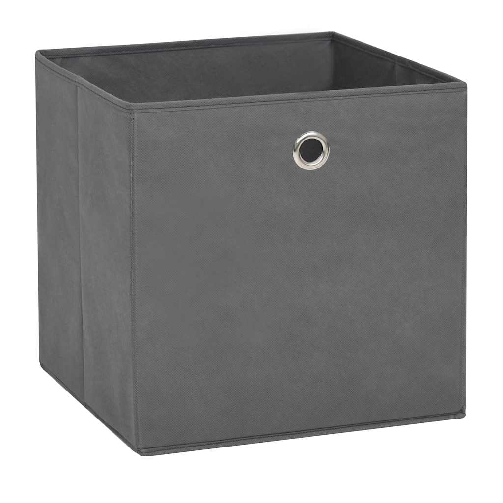 Vidaxl opbergboxen 4 st 28x28x28 cm nonwoven stof grijs