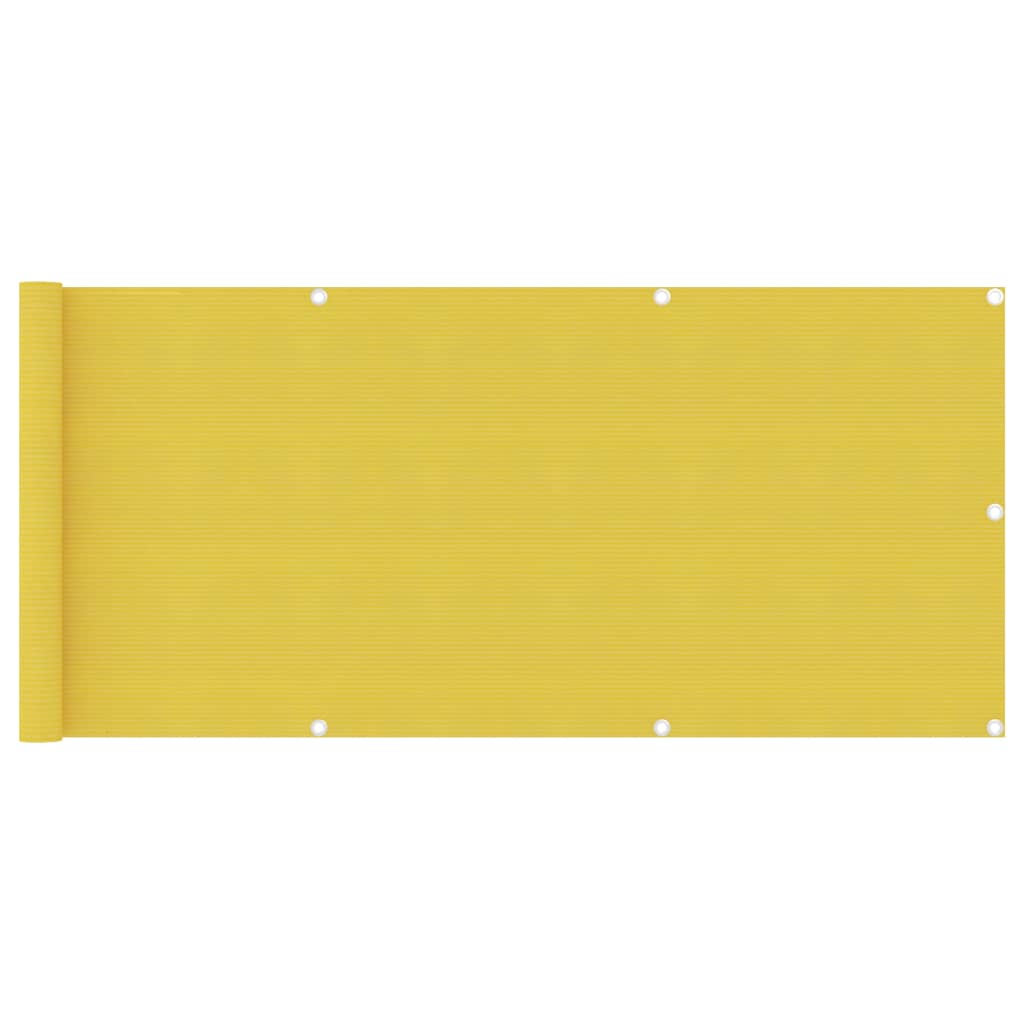 Vidaxl balkonscherm 75x400 cm hdpe geel