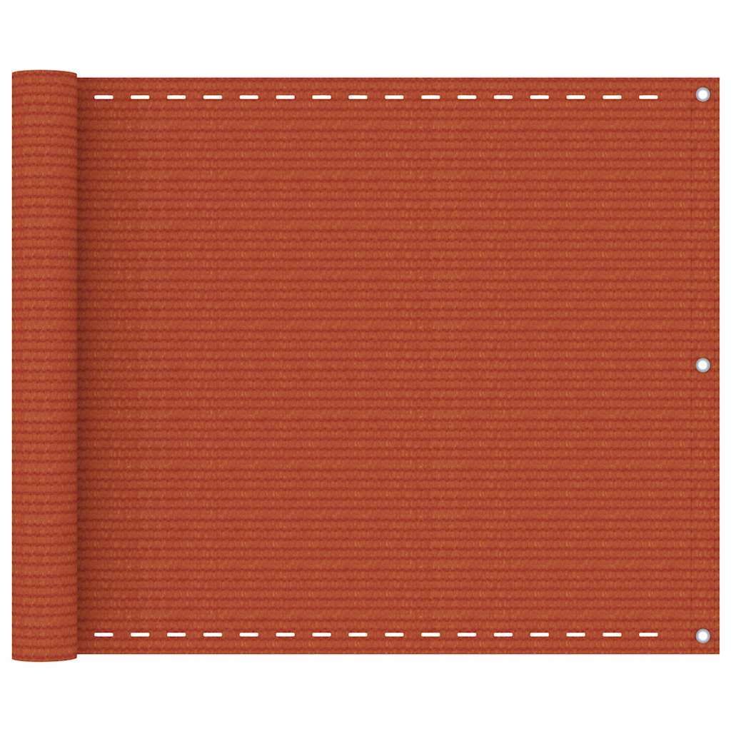 Vidaxl balkonscherm 75x300 cm hdpe oranje