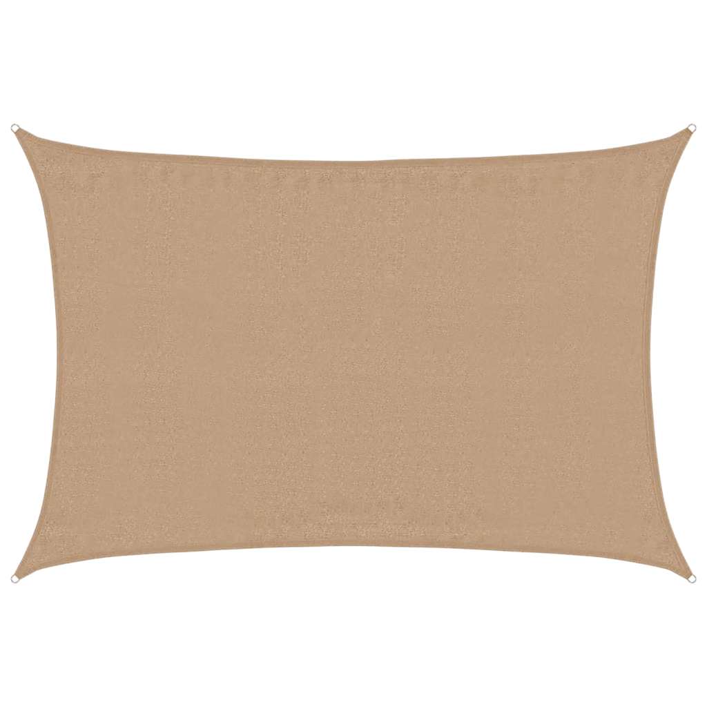 Vidaxl zonnezeil 160 g m² 3,5x4,5 m hdpe taupe
