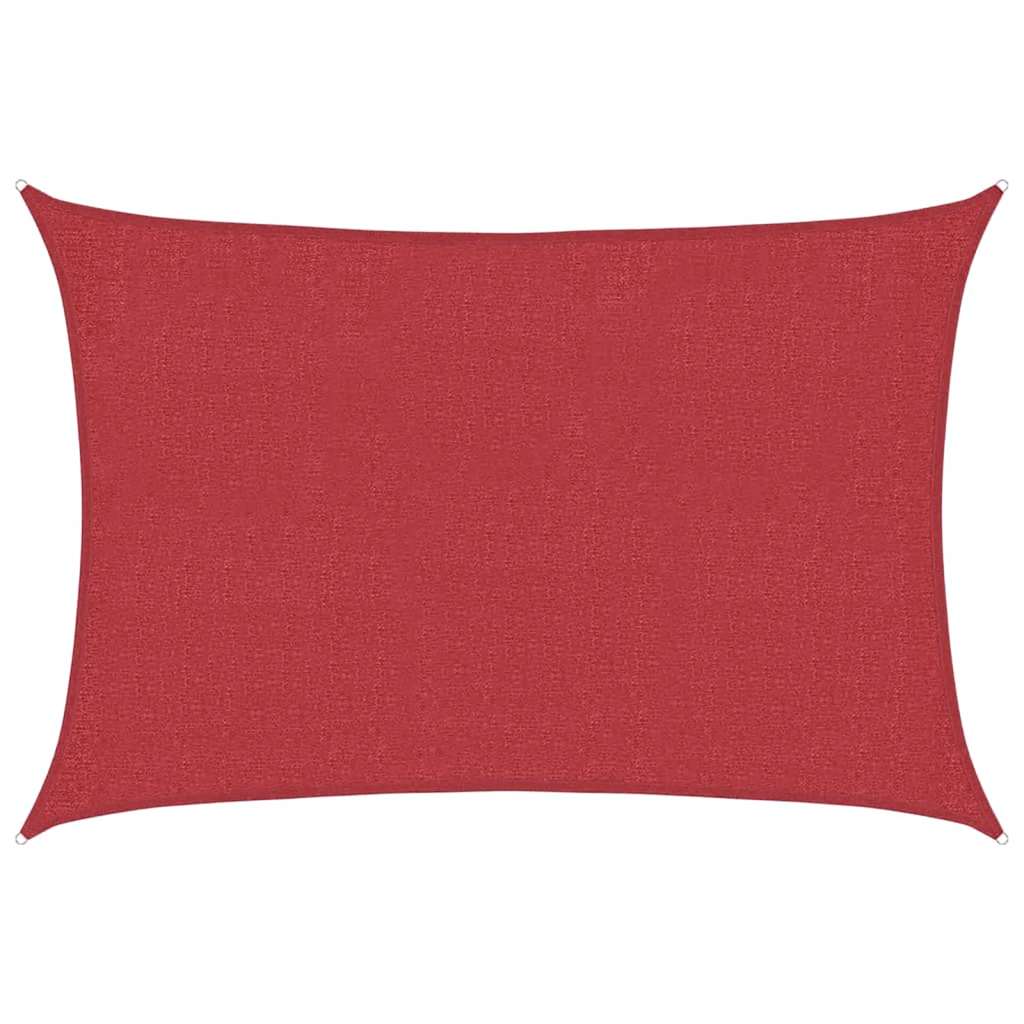 Vidaxl zonnezeil 160 g m² 3x4 m hdpe rood