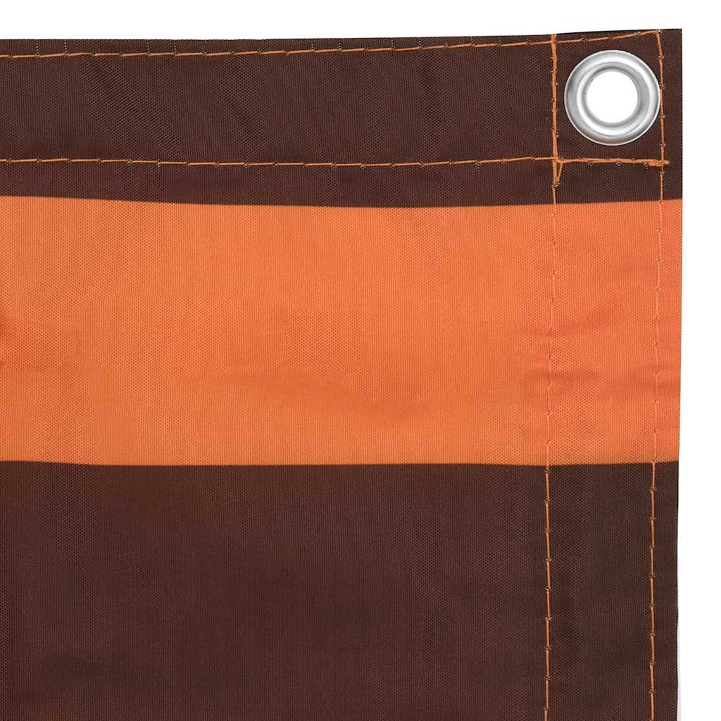 Vidaxl balkonscherm 75x400 cm oxford stof oranje en bruin