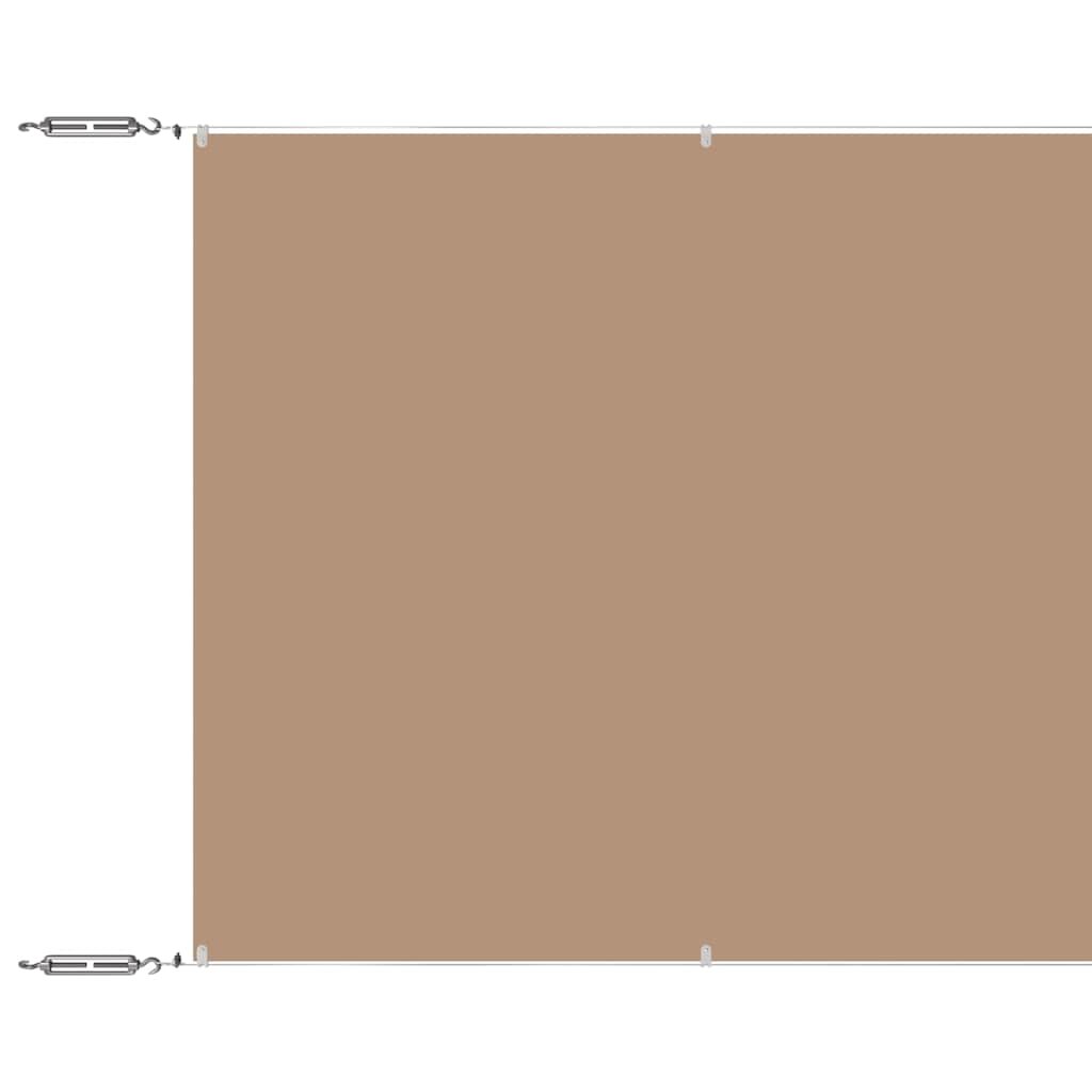 Vidaxl luifel verticaal 60x1000 cm oxford stof taupe
